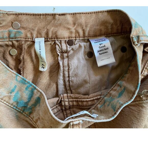 PacSun Tie Dye High Rise Bootcut Jeans Brown/Teal 27 X 32‎ - Picture 5 of 12